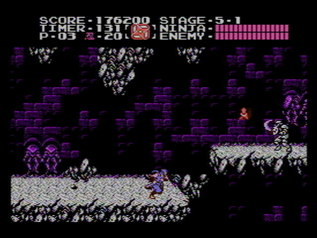 The Nintendo Screen Saver in action, playing a Contra movie